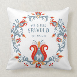 Skandinavische Volkskunst Velkommen Pillow Kissen