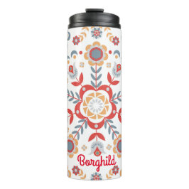 Skandinavische Volkskunst Velkommen Tischläufer Thermosbecher