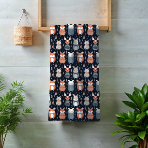 Skandinavische Waldtiere Weihnachten Badhandtuch Set
