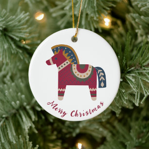 skandinavische Weihnachten Keramik Ornament