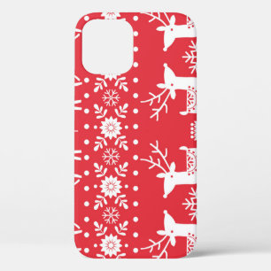 Skandinavische Weihnachten: Schneeflocken & Hirsch Case-Mate iPhone Hülle