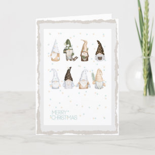 Skandinavische Weihnachts-Wintergärten Feiertagskarte