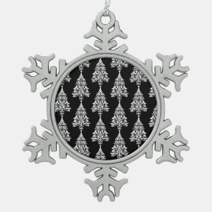 Skandinavische Weihnachtsbaumdekorationen Schneeflocken Zinn-Ornament