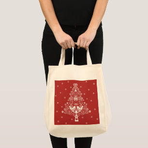 Skandinavische Weihnachtsbaummagie Tragetasche