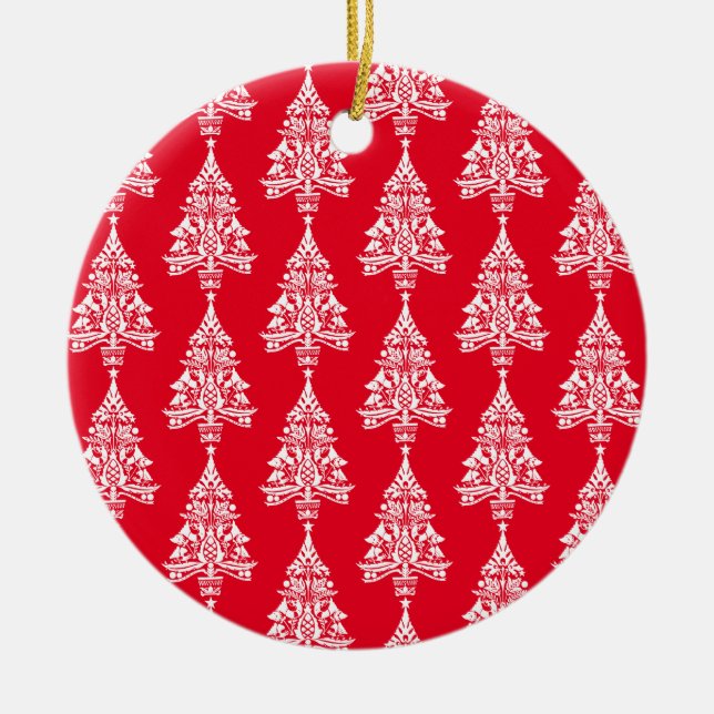 Skandinavische Weihnachtsdekorationen Keramik Ornament (Vorne)