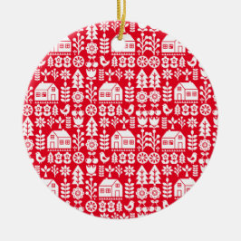 Skandinavische Weihnachtsdekorationen Keramik Ornament