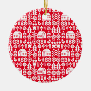 Skandinavische Weihnachtsdekorationen Keramik Ornament