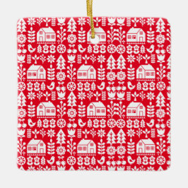 Skandinavische Weihnachtsdekorationen Keramikornament