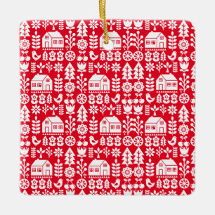 Skandinavische Weihnachtsdekorationen Keramikornament