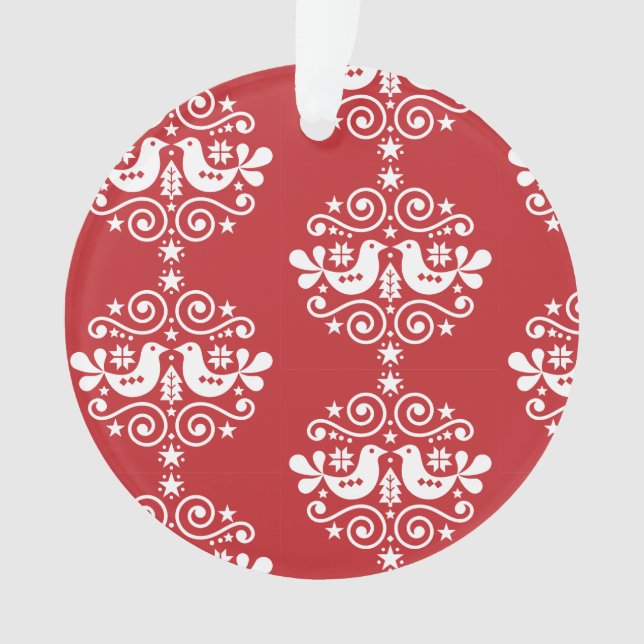 Skandinavische Weihnachtsdekorationen Ornament (Vorderseite)