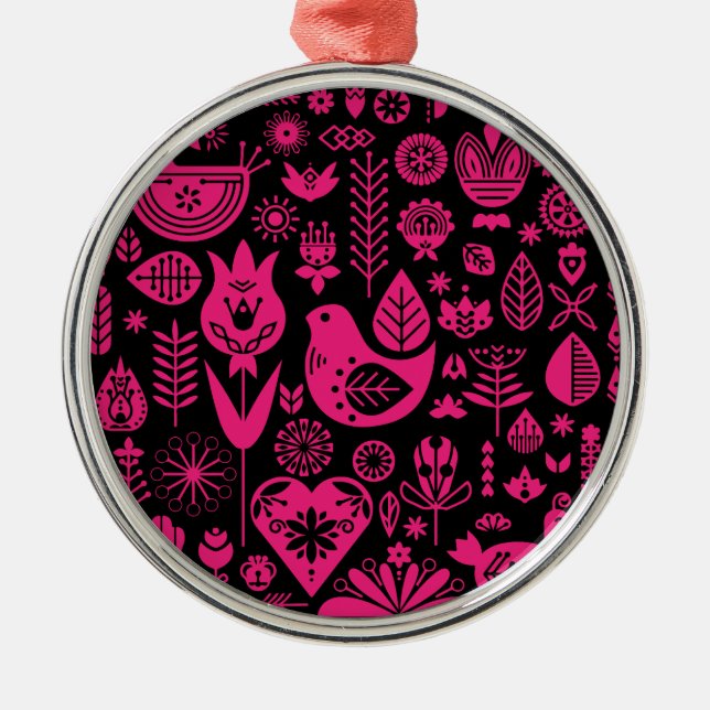 Skandinavische Weihnachtsdekorationen Ornament Aus Metall (Vorne)