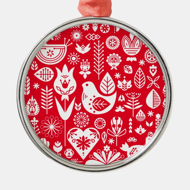 Skandinavische Weihnachtsdekorationen Ornament Aus Metall (Vorne)