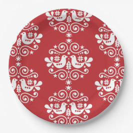 Skandinavische Weihnachtsdekorationen Pappteller