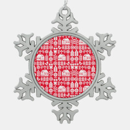 Skandinavische Weihnachtsdekorationen Schneeflocken Zinn-Ornament