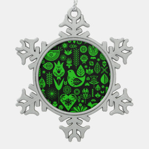 Skandinavische Weihnachtsdekorationen Schneeflocken Zinn-Ornament