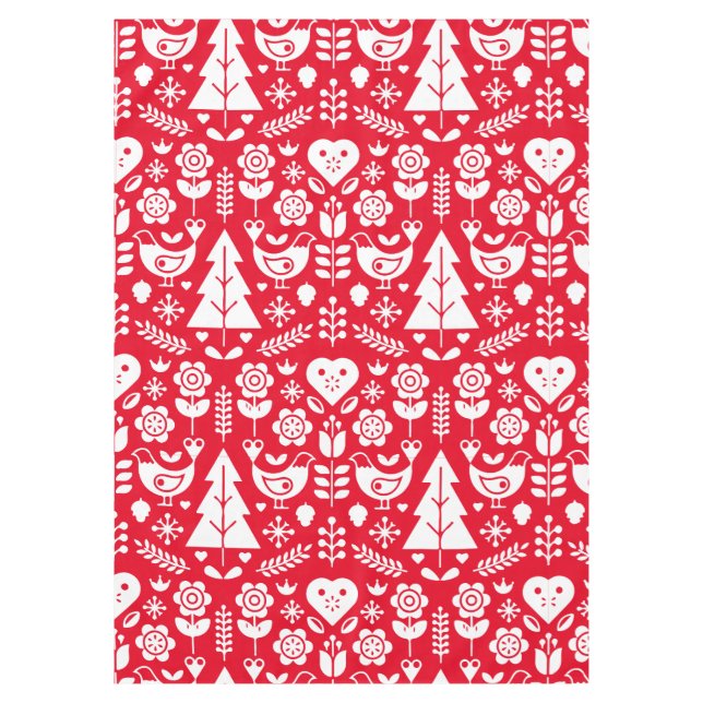 Skandinavische Weihnachtsdekorationen Tischdecke (Vorderseite)