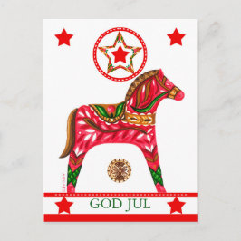 Skandinavische Weihnachtsgrüße mit benutzerdefinie Feiertagspostkarte