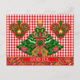 Skandinavische Weihnachtsgrüße mit benutzerdefinie Feiertagspostkarte