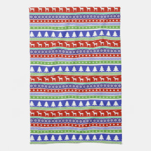 skandinavische Weihnachtsküchenhandtuch Geschirrtuch