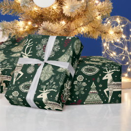 Skandinavische Weihnachtszeit Geschenkpapier