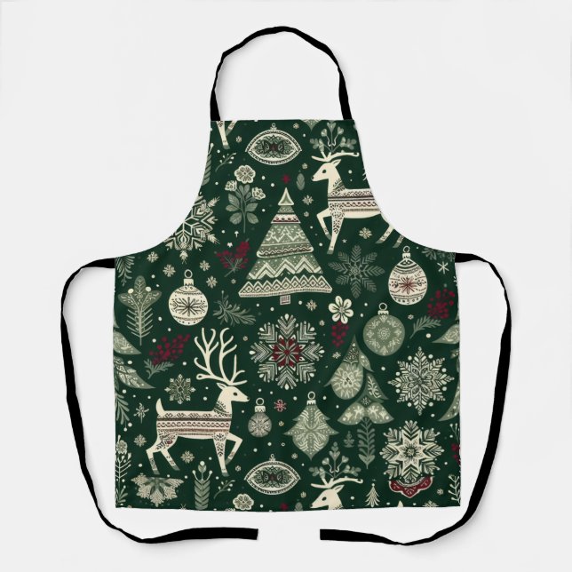 Skandinavische Weihnachtszeit Schürze (Vorderseite)