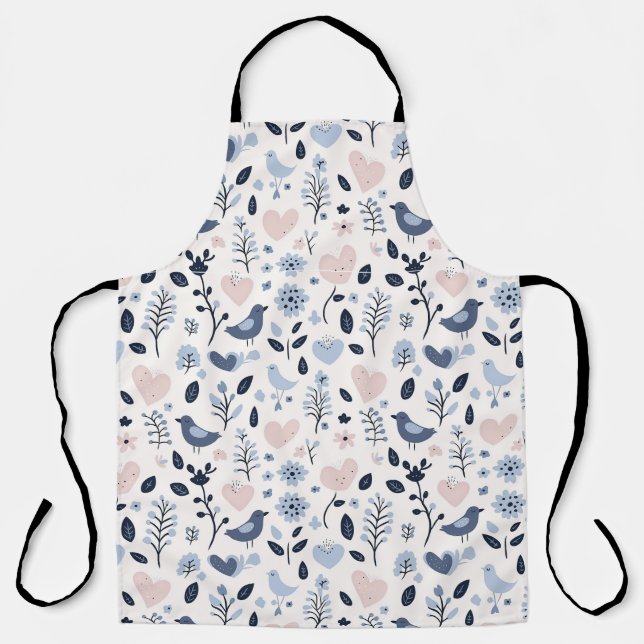 Skandinavische Whimsikvögel Schürze (Vorderseite)