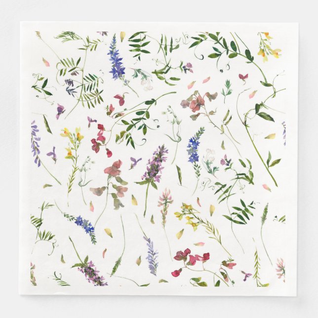 Skandinavische Wildblumen Meadow Serviette (Vorderseite)