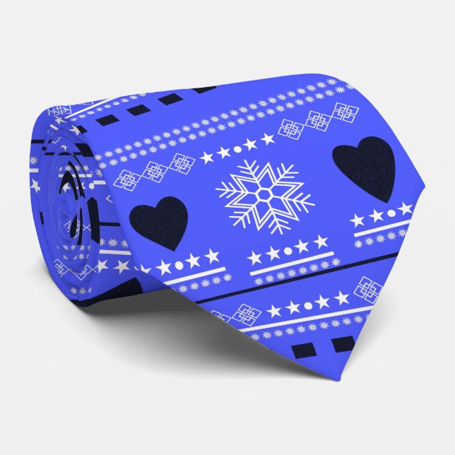 Skandinavische Winterlandschaft Krawatte (Gerollt)