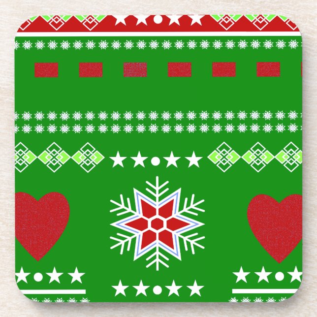 Skandinavische Winterlandschaft Untersetzer (Vorderseite)