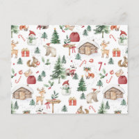 Skandinavische Winterwunderland-Waldtiere ce