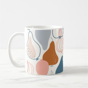 Skandinavischer Birnen-Druck: Vintage-Fruchtmuster Kaffeetasse