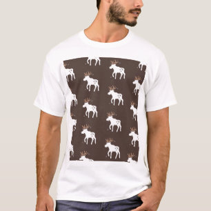 Skandinavischer Chic: Nahtlose Vintage-Muster T-Shirt