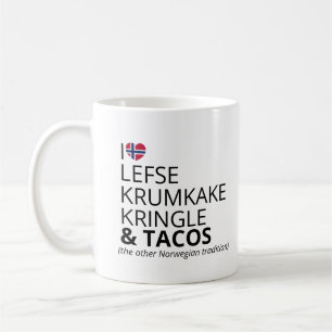 Skandinavischer Essen Humor Lefse & Tacos Kaffeetasse