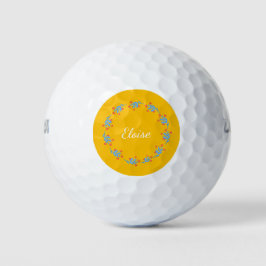 Skandinavischer Gelbfolklorschrei-Individuelle Nam Golfball
