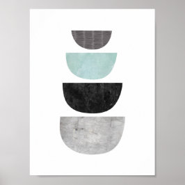 Skandinavischer geometrischer abstrakter Kunstdruc Poster