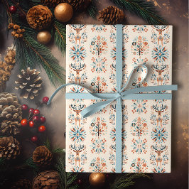 Skandinavischer Hirschurlaub Geschenkpapier