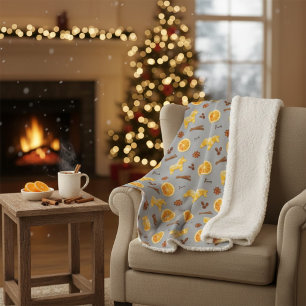 Skandinavischer Lebkuchen & Zitrus-Weihnachten Sherpadecke