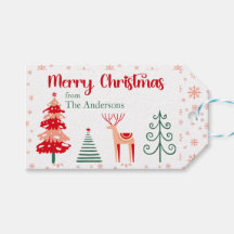 Skandinavischer Rentierbaum Frohe Weihnachten