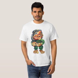 Skandinavischer Sonnentroll Illustration Wasserfar T-Shirt