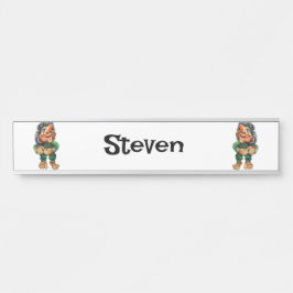 Skandinavischer Sonnentroll Illustration Wasserfar Türschild