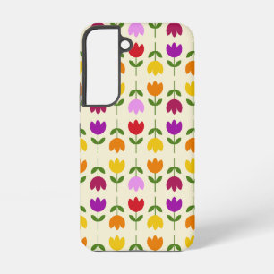 Skandinavischer Stil Bunt auf Crm Blumenmuster Samsung Galaxy Hülle