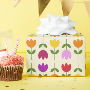 Skandinavischer Stil farbenfroh auf der Krm-Blume  Geschenkpapier