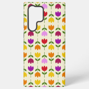 Skandinavischer Stil Farbige Blumenmuster auf Crm Samsung Galaxy Hülle