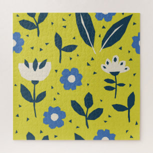 Skandinavischer Stil, floralnahes Muster. Puzzle