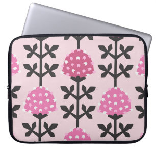 Skandinavischer Stil Kleeblatt Blumen vintage naht Laptopschutzhülle
