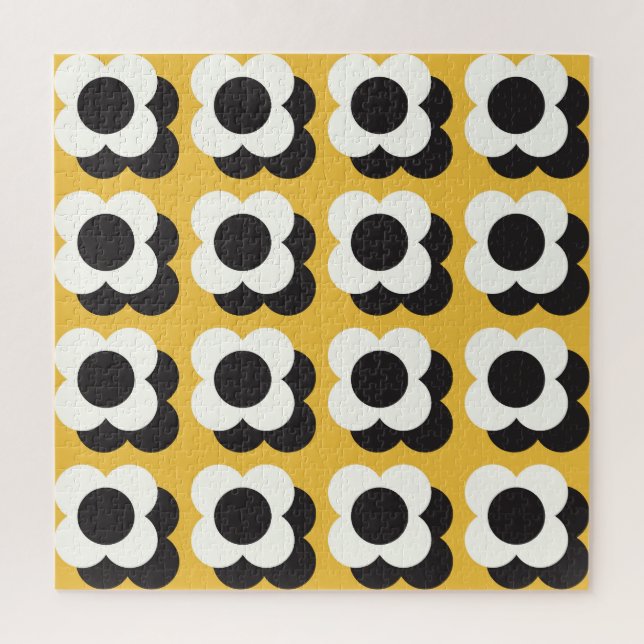 skandinavischer Stil, Vintages Blumenmuster Puzzle (Vertikal)