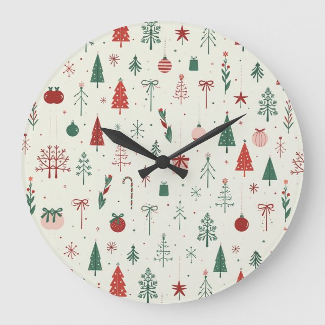 Skandinavischer Urwald Große Wanduhr (Vorderseite)