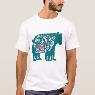 Skandinavischer Vintager Nordischer Bär T-Shirt