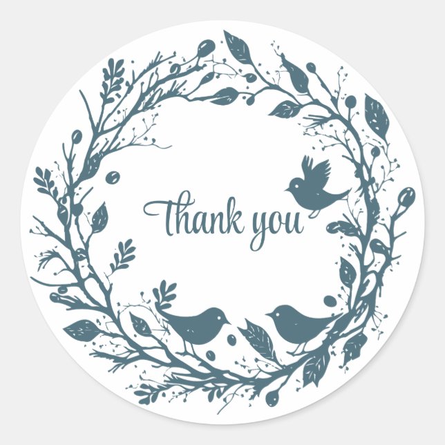 Skandinavischer Volkskranz Runder Aufkleber (Vorderseite)