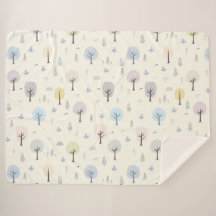 Skandinavischer Wald Nahtloses Muster